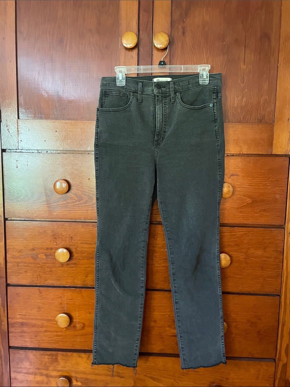 Madewell straight leg ankle jeans. Raw edge hem Women's Jeans